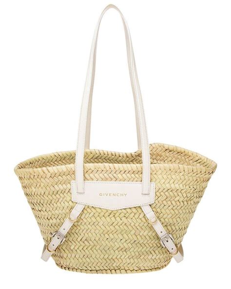 Small Voyou basket bag in raffia 